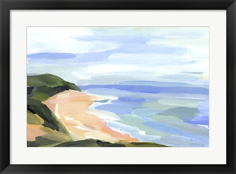 Framed Pastel Coastline II Print