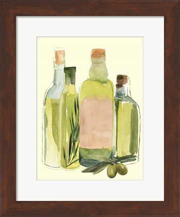 Framed Olive Oil Set II Print