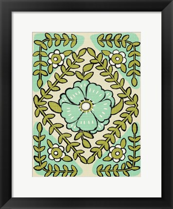 Framed Gouache Florals IV Print