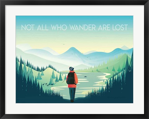 Framed Not All Who Wander Print