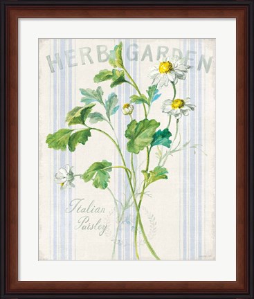 Framed Floursack Herbs II Print