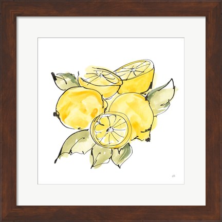 Framed Lemon Still Life IV Print