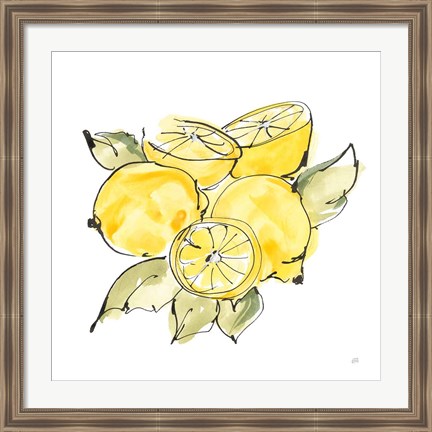 Framed Lemon Still Life IV Print