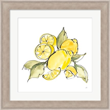 Framed Lemon Still Life III Print