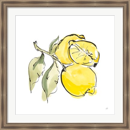 Framed Lemon Still Life II Print