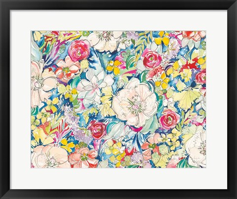 Framed Floral Burst Print