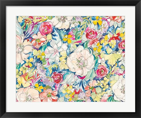 Framed Floral Burst Print