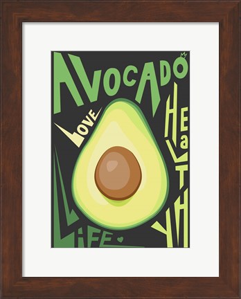 Framed Kitchen Avocado Print