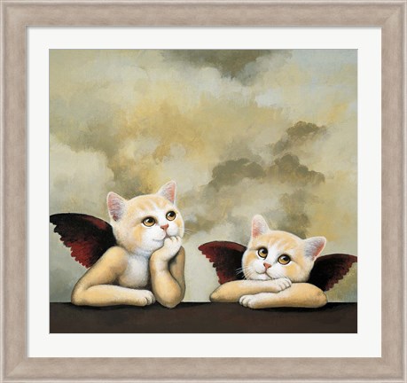 Framed Raphael Cat Print