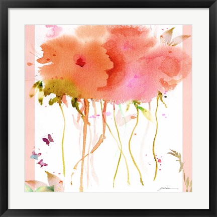 Framed Butterfly Blossoming Print