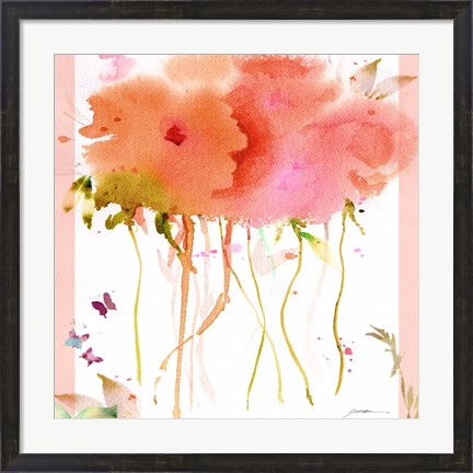 Framed Butterfly Blossoming Print