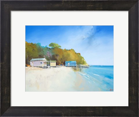 Framed Walk on Shelly Beach Print