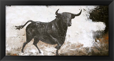 Framed Black Bull Print