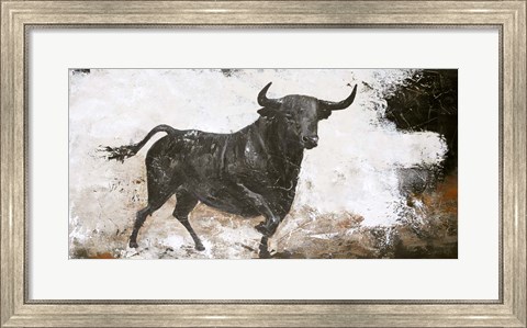 Framed Black Bull Print