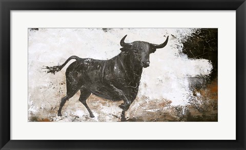 Framed Black Bull Print