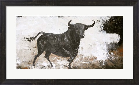 Framed Black Bull Print