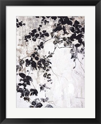 Framed Black Leaves Print