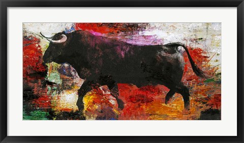 Framed Bull Print