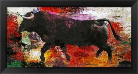 Framed Bull Print