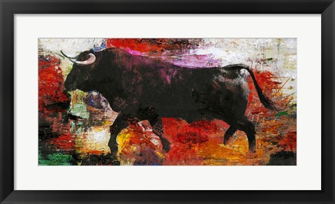 Framed Bull Print