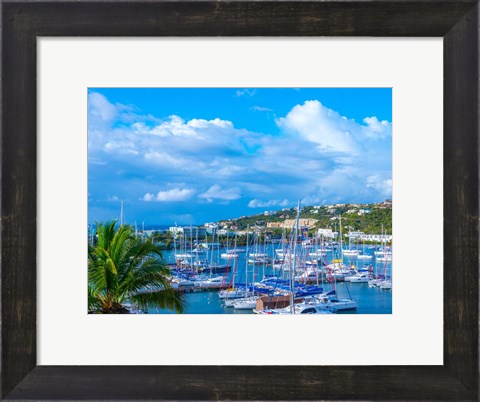 Framed Oyster Pond Bay, St. Maarten Print