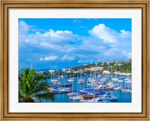 Framed Oyster Pond Bay, St. Maarten Print