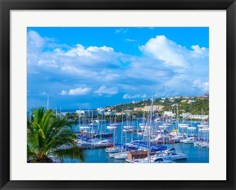 Framed Oyster Pond Bay, St. Maarten Print