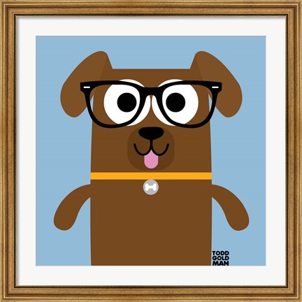 Framed Bow Wow Labrador Print