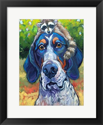 Framed Coonhound Print