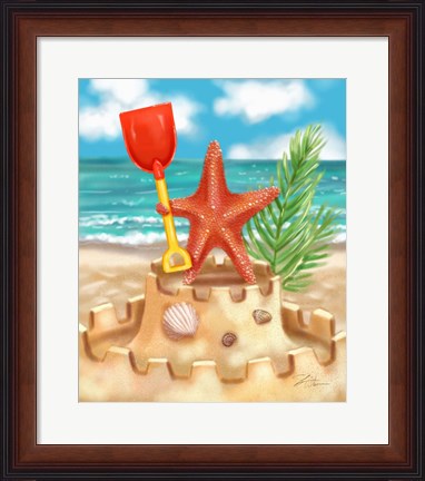 Framed Beach Friends - Starfish Print