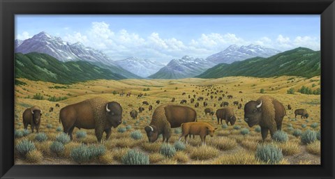 Framed Bison Trail Print