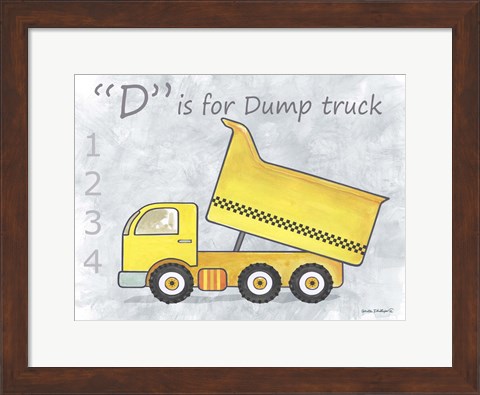 Framed Dump Truck Print