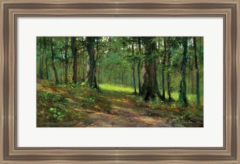 Framed Black Mountain Forest Print