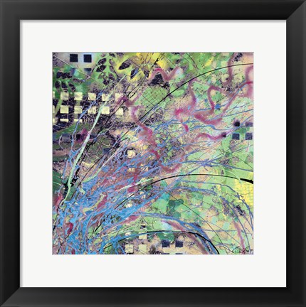 Framed Blue &amp; Green Print