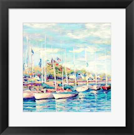 Framed Island Sail Boats Print