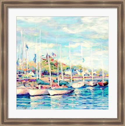 Framed Island Sail Boats Print