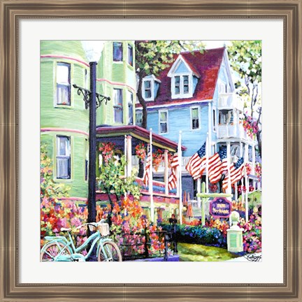 Framed Bike &amp; Inn II Print