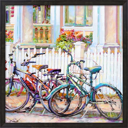 Framed Bikes Two Print