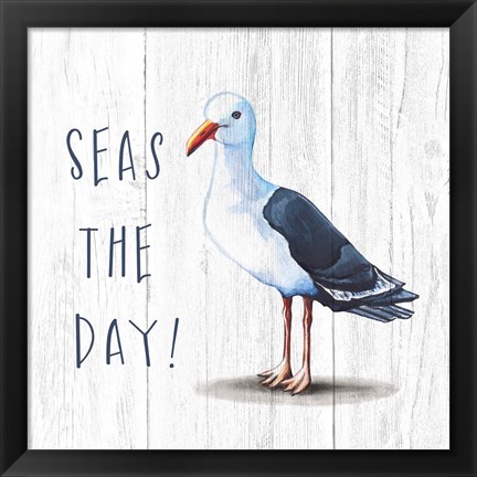 Framed Seas the Day Print