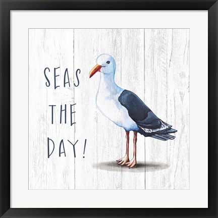 Framed Seas the Day Print