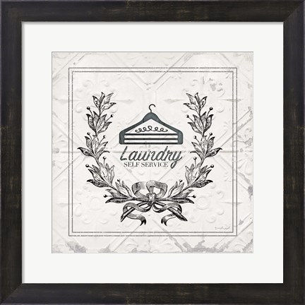 Framed Laundry Self Service Print