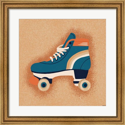 Framed Orange Skate Print