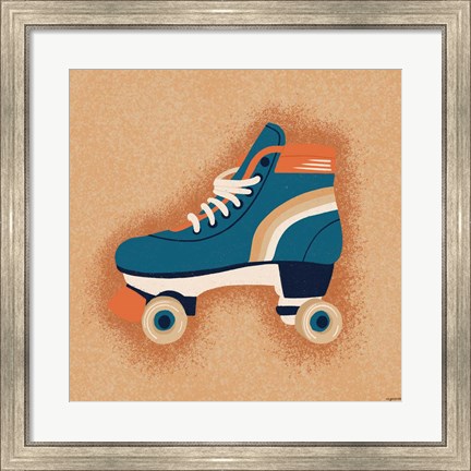 Framed Orange Skate Print