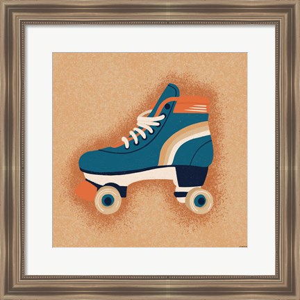 Framed Orange Skate Print