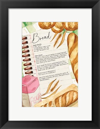 Framed Bread Recipe Print