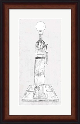 Framed Fuel Station Sketch No. 4 Print