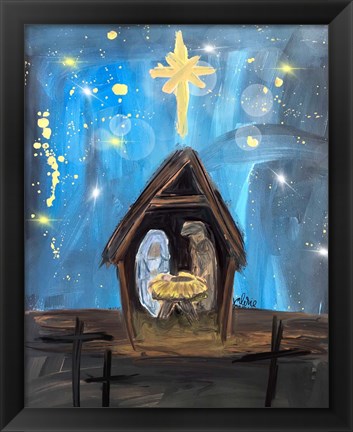 Framed Nativity I Print