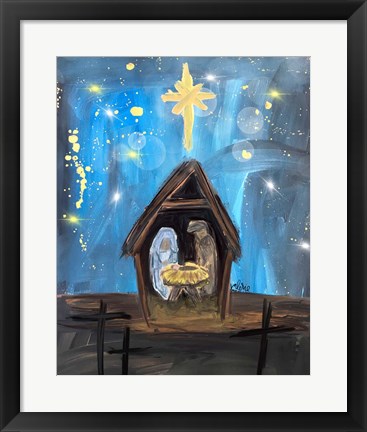 Framed Nativity I Print