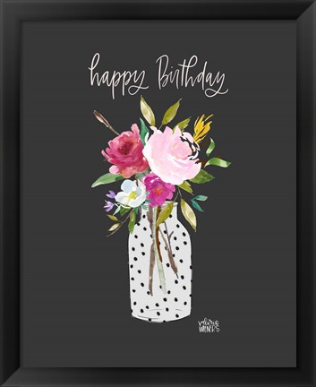 Framed Happy Birthday Print