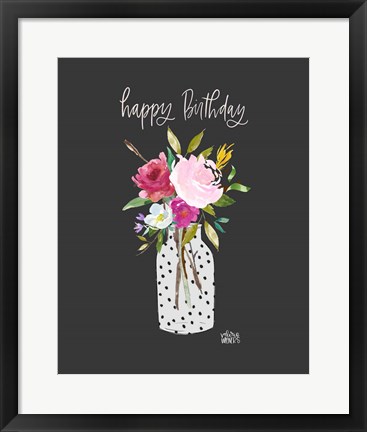 Framed Happy Birthday Print